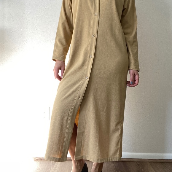 Weekday Tan Trenchcoat Maxi Belt Ines Dress - Small - Picture 7 of 7
